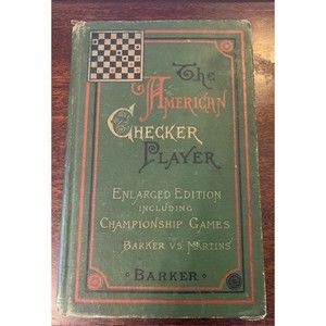The American Checker Player, dated 1880, by Charles Francis Barker